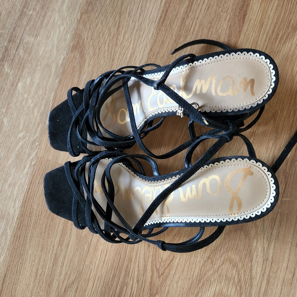 Sam Edelman ankle strap come up a little  to leg.